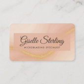 Microblading Neutraal Beige Goud QR Code Visitekaartje (Voorkant)