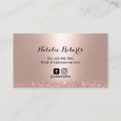 Microblading Roos Gold Glitter Drift Typografie Visitekaartje (Achterkant)