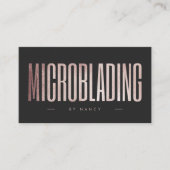 Microblading Roos Gold Glitter Visitekaartje (Voorkant)