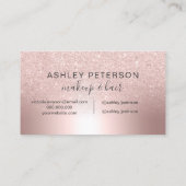 Microblading Roos gouden glitter ombre metallic fo Visitekaartje (Achterkant)