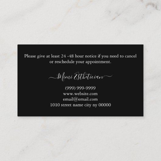MICROBLADING Salon Appointment Card Afsprakenkaartje (Achterkant)