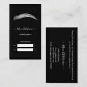 MICROBLADING Salon Appointment Card Afsprakenkaartje (Voorkant / Achterkant)