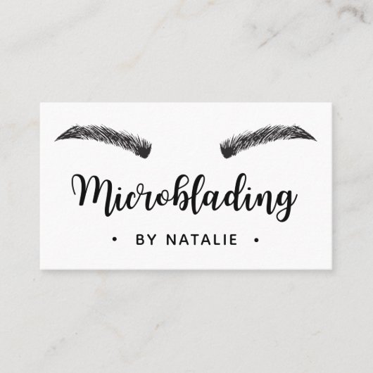 Microblading semi - permanente make-up wit minimaa visitekaartje (Voorkant)
