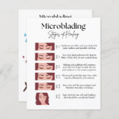 Microblading Stadia van Healing Kaart - Dubbelzijd (Voorkant / Achterkant)