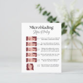 Microblading Stadia van Healing Kaart - Dubbelzijd (Staand voorkant)