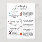 Microblading Stadia van Healing Kaart - Dubbelzijd (Achterkant)