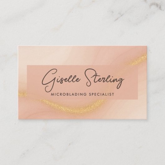 Microblading Watercolor QR Code Visitekaartje (Voorkant)