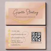 Microblading Watercolor QR Code Visitekaartje