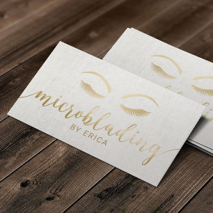 Microblading Wenkbrauwen Make-up Artiest Goud Scri Visitekaartje