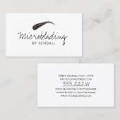 Microblading Wenkbrauwsymbool Permanente Make-up K Visitekaartje (Voorkant / Achterkant)