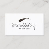 Microblading Wenkbrauwsymbool Permanente Make-up K Visitekaartje (Voorkant)