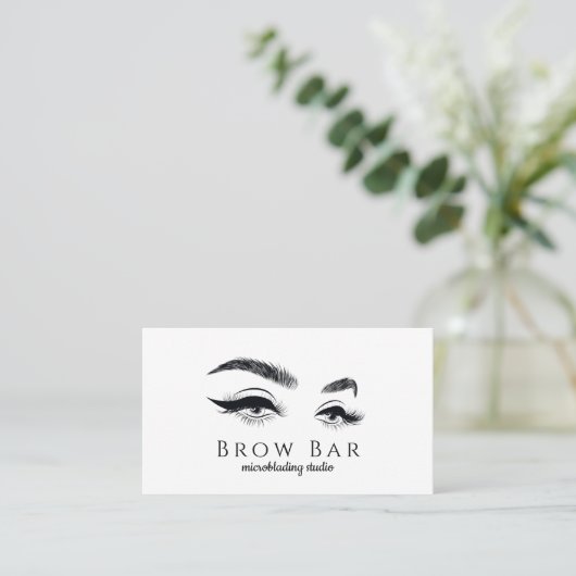 Microblading & Wimper Extensions Visitekaartje (Staand voorkant)