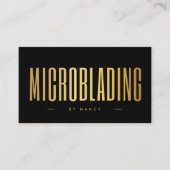 Microblading Zwart en Goud Visitekaartje (Voorkant)