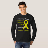 Microcephaly Awareness Yellow Ribbon Support T-shirt (Voorkant volledig)