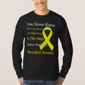 Microcephaly Awareness Yellow Ribbon Support T-shirt (Voorkant)