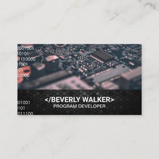 Microchip | Binaire Code Visitekaartje (Voorkant)