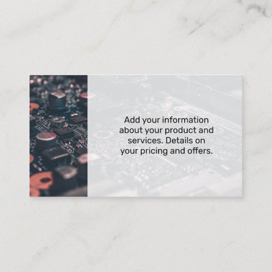 Microchip | Moederbord Technologie | Smartphone  Visitekaartje (Achterkant)