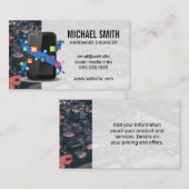 Microchip | Moederbord Technologie | Smartphone  Visitekaartje (Voorkant / Achterkant)