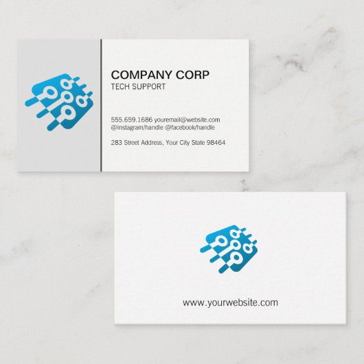 Microchip | Technologie Afsprakenkaartje (Voorkant / Achterkant)