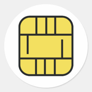 microchipkaart ronde sticker