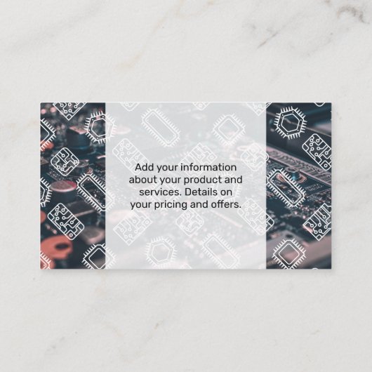 microchippatroon | moederbordtechnologie visitekaartje (Achterkant)