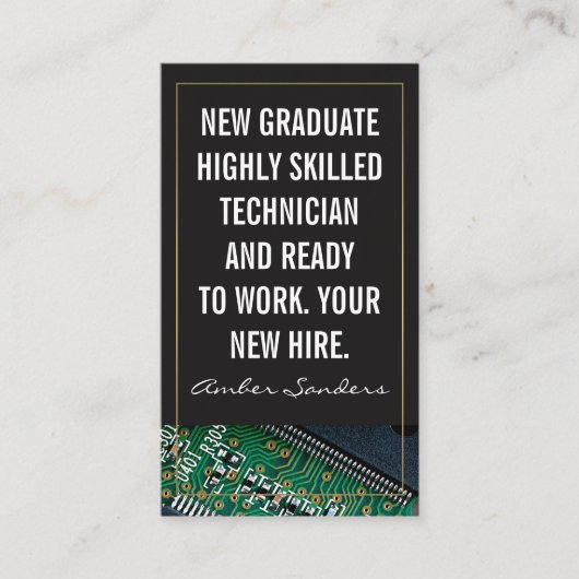 Microchiptechnologie | Nieuwe huur Visitekaartje (Voorkant)