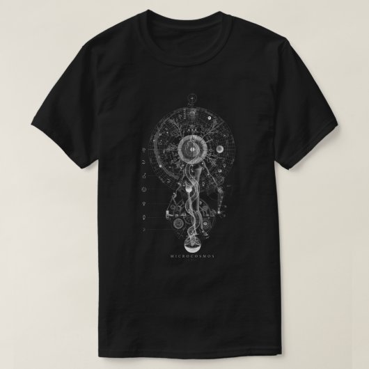 MICROCOSMOS GODHEAD - occult Sacred Geometry T-Shi T-shirt (Design voorkant)