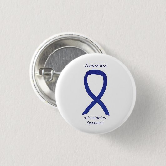 Microdeletie Syndrome Bewustheid Ribbon Pin Ronde Button 3,2 Cm (Voorkant /achterkant)