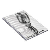 Microfoon aangepast lyrisch boek notitieboek (Rechterzijde)