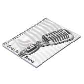 Microfoon aangepast lyrisch boek notitieboek (Linkerzijde)