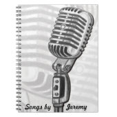 Microfoon aangepast lyrisch boek notitieboek (Voorkant)