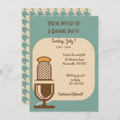 microfoon aangepaste feestuitnodigingen kaart (Voorkant / Achterkant)