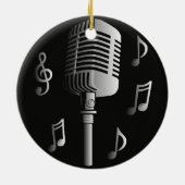 Microfoon  analoge muziekopnamemodus keramisch ornament (Achterkant)