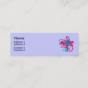 Microfoon Art Explosion Profiel Kaarten Mini Visitekaartje