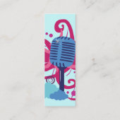 Microfoon Art Explosion Profiel Kaarten Mini Visitekaartje (Achterkant)