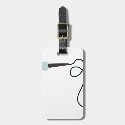 microfoon bagagelabel (Voorkant verticaal)