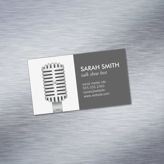 Microfoon | Blogger Magnetisch Visitekaartje (Voorbeeld)