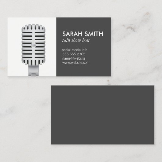 Microfoon | Blogger Visitekaartje (Voorkant / Achterkant)