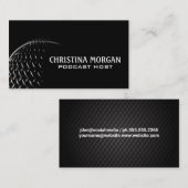 Microfoon Close Up | Podcaster | Presentator Visitekaartje (Voorkant / Achterkant)