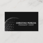 Microfoon Close Up | Podcaster | Presentator Visitekaartje (Voorkant)