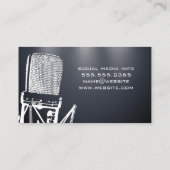 microfoon | Digitale audio-Logo Visitekaartje (Achterkant)