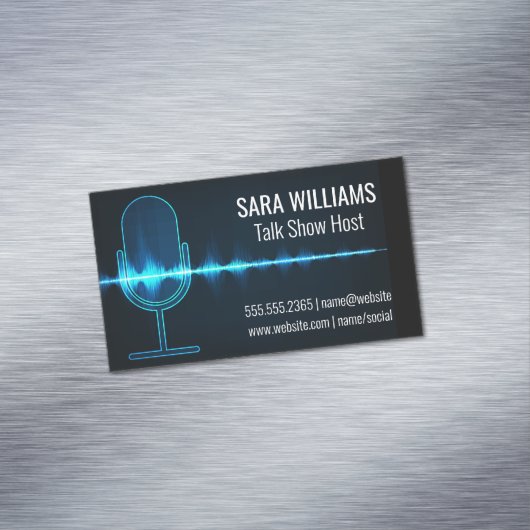 microfoon | Digitale geluidsgolf Magnetisch Visitekaartje (Voorbeeld)