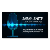 microfoon | Digitale geluidsgolf Magnetisch Visitekaartje (Voorkant)