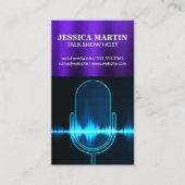 microfoon | Digitale geluidsgolf | Metaal Visitekaartje (Voorkant)