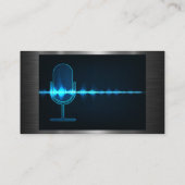 microfoon | Digitale geluidsgolf | Metaal Visitekaartje (Achterkant)