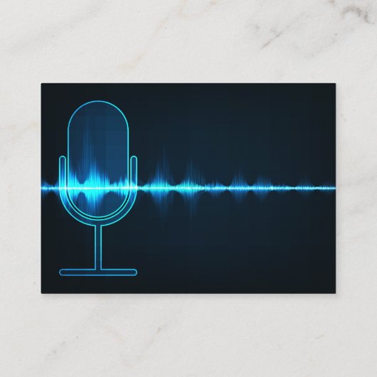 Microfoon | Digitale geluidsgolf Visitekaartje (Achterkant)