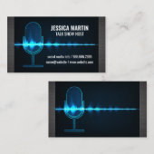 microfoon | Digitale geluidsgolf Visitekaartje (Voorkant / Achterkant)