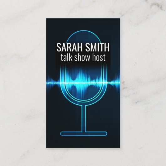 Microfoon | Digitale geluidsgolf Visitekaartje (Voorkant)