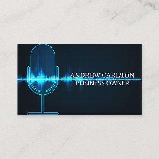 microfoon | Digitale geluidsgolf Visitekaartje (Voorkant)