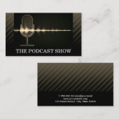 microfoon | Digitale geluidsgolf Visitekaartje (Voorkant / Achterkant)